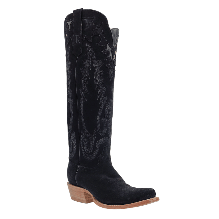 R. Watson Black Suede Boots