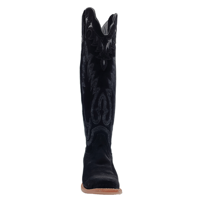 R. Watson Black Suede Boots