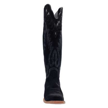 R. Watson Black Suede Boots