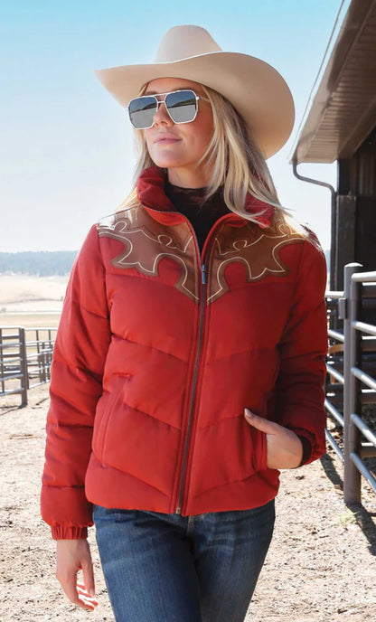 Cruel Denim Red Puffer Jacket