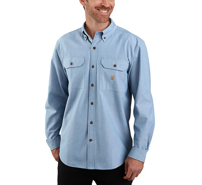 Carhart Midweight Chambray Shirt Ciel Blue