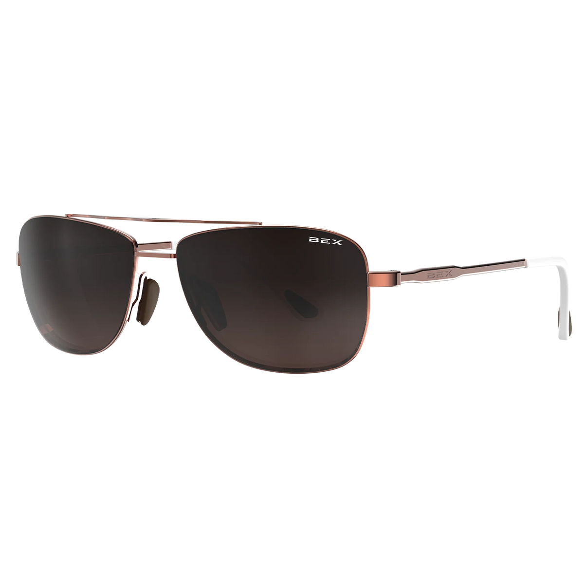 BEX - Draeklyn OTG Sunglasses in Rose Gold & Brown Gradient