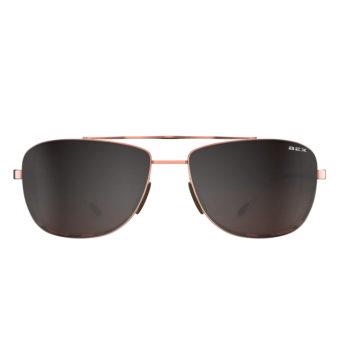 BEX - Draeklyn OTG Sunglasses in Rose Gold & Brown Gradient
