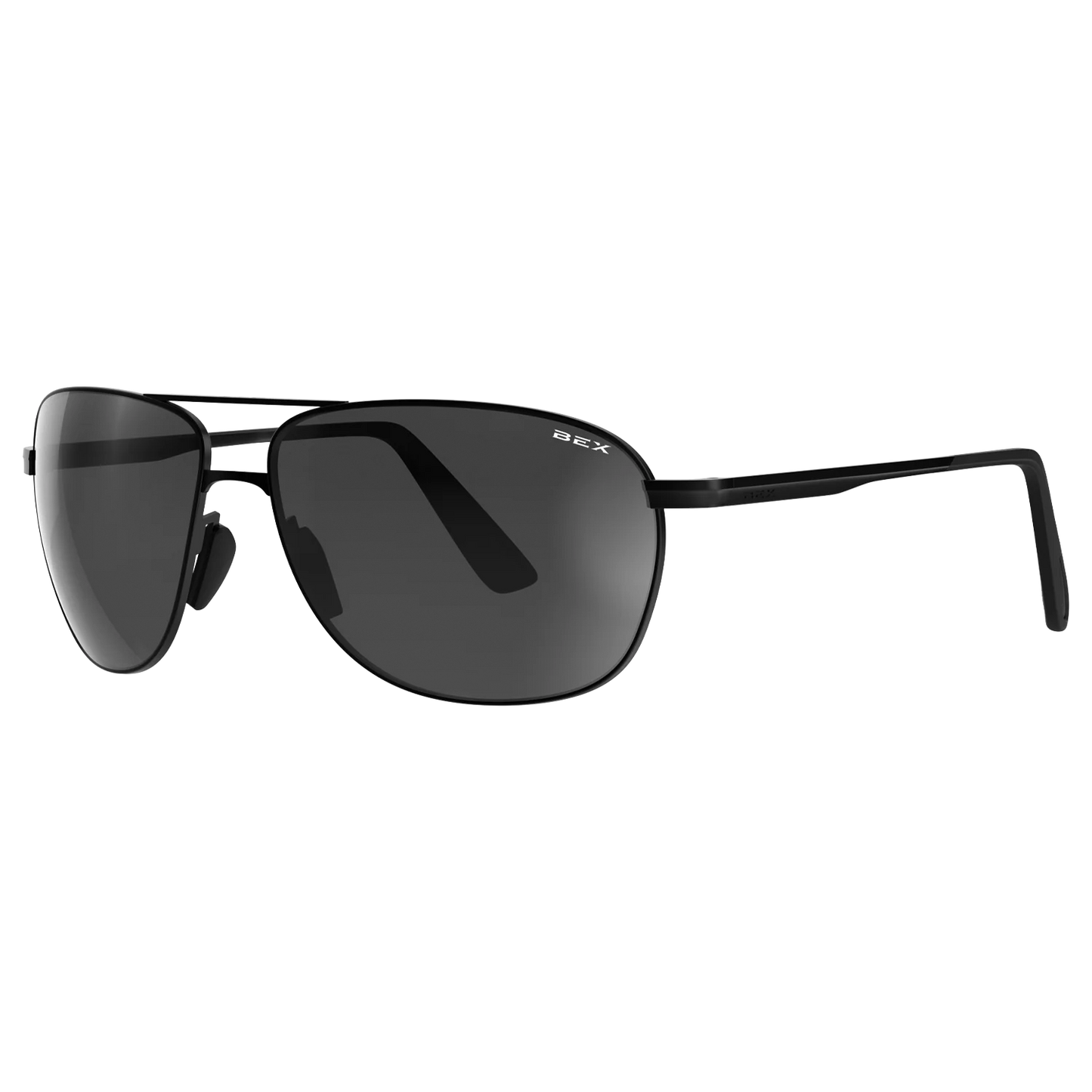 BEX - Nova Sunglasses Matte Black, Gray, & Silver