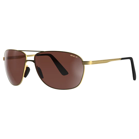 BEX - Nova Sunglasses in Matte Gold, Brown, & Silver