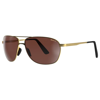 BEX - Nova Sunglasses in Matte Gold, Brown, & Silver