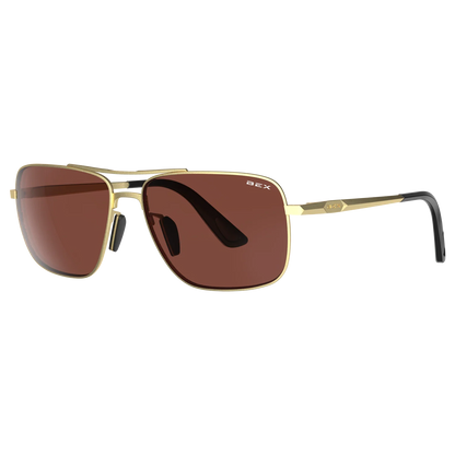 BEX- Porter Sunglasses in Matte Gold & Brown