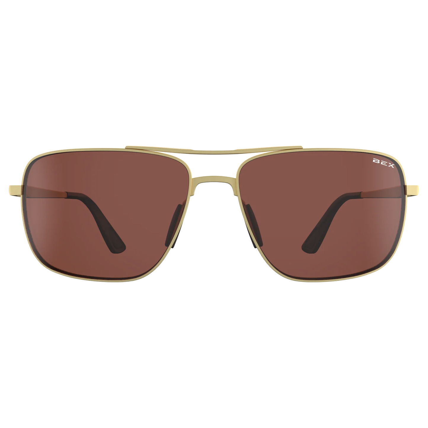 BEX- Porter Sunglasses in Matte Gold & Brown