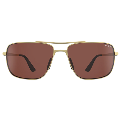 BEX- Porter Sunglasses in Matte Gold & Brown