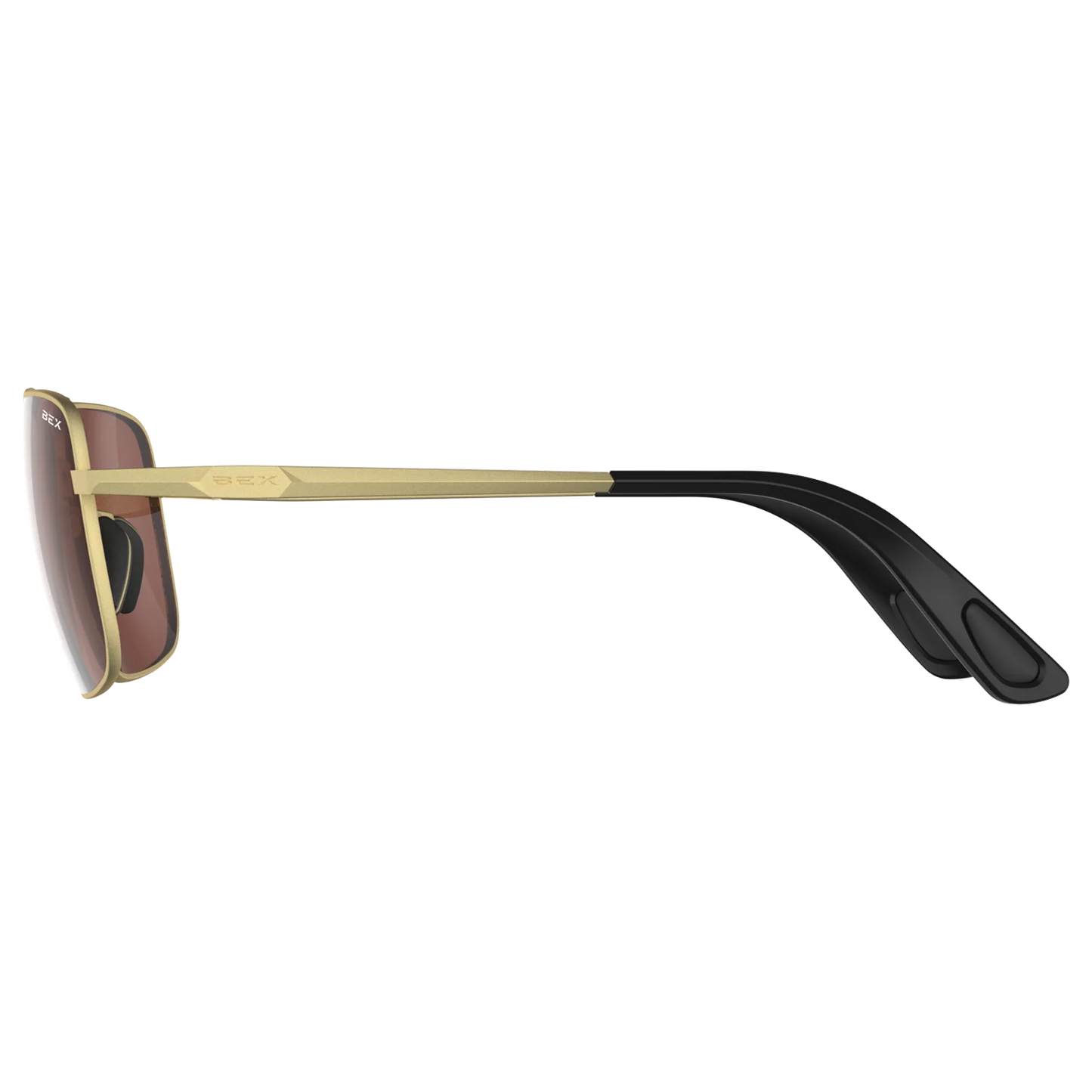BEX- Porter Sunglasses in Matte Gold & Brown