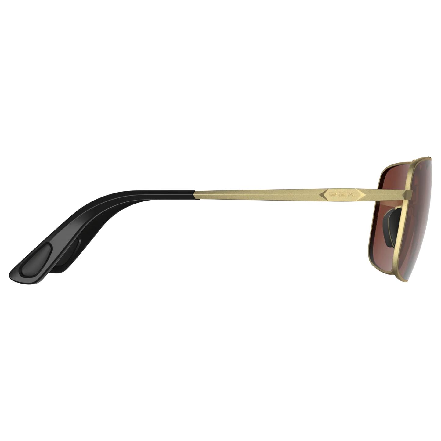 BEX- Porter Sunglasses in Matte Gold & Brown