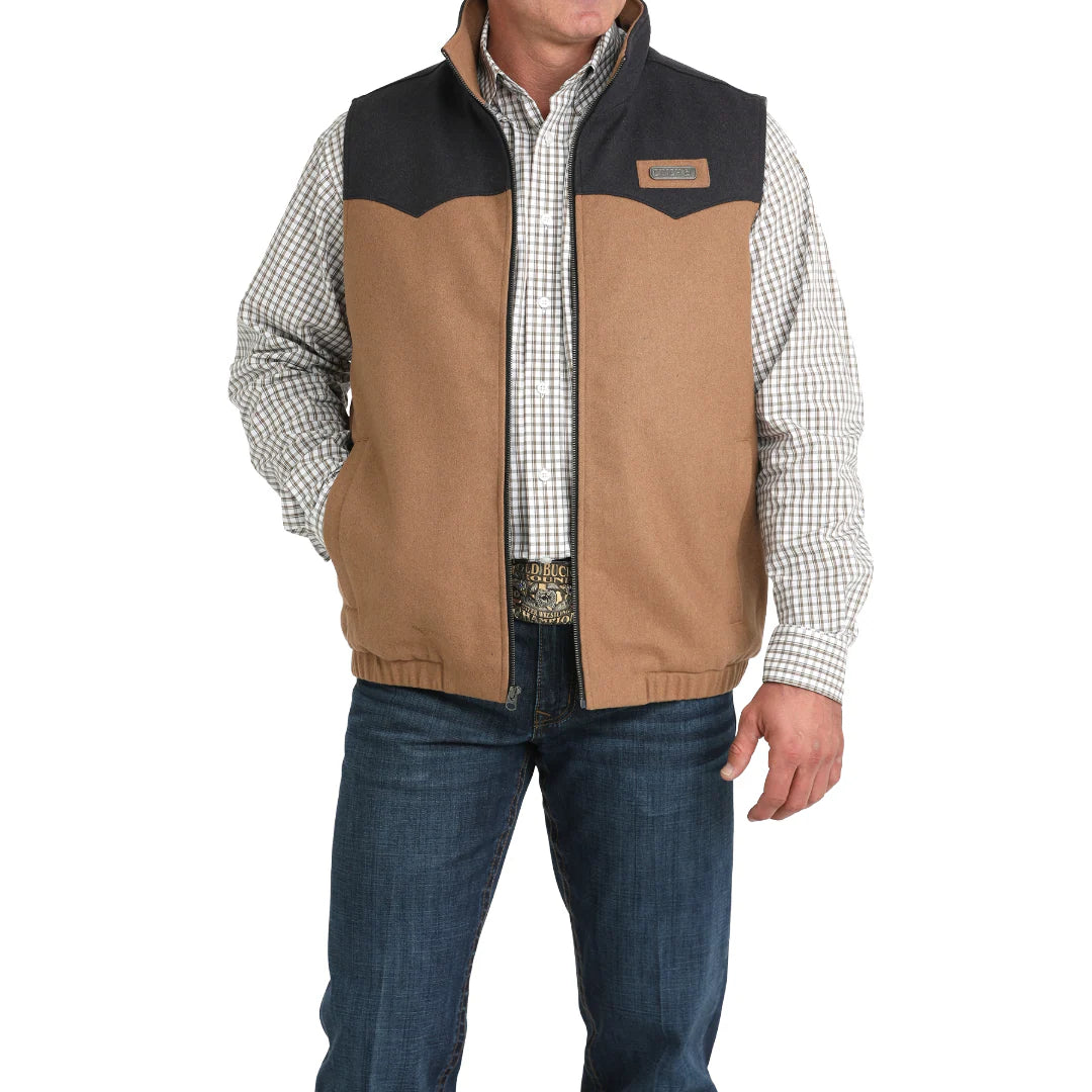 Cinch Brown Conceal Carry Wooly Vest