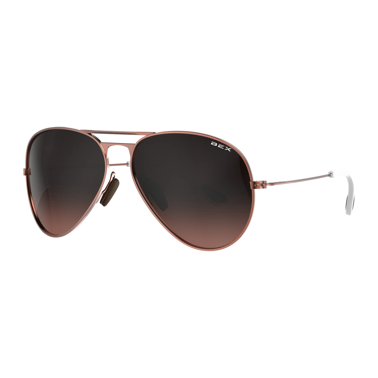 BEX - Wesley Sunglasses in Rose Gold & Brown