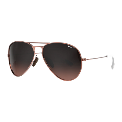 BEX - Wesley Sunglasses in Rose Gold & Brown