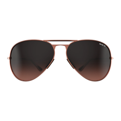 BEX - Wesley Sunglasses in Rose Gold & Brown