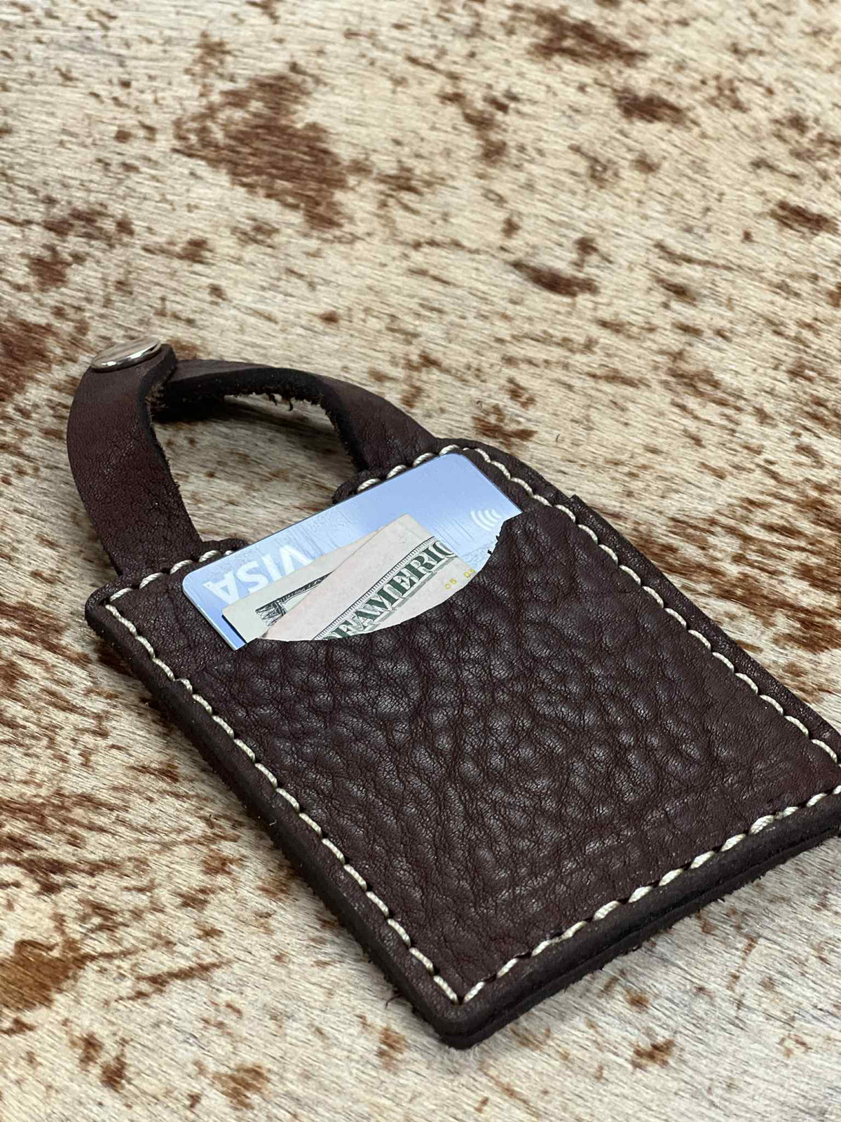 Leather Boot Snap Strap Wallet