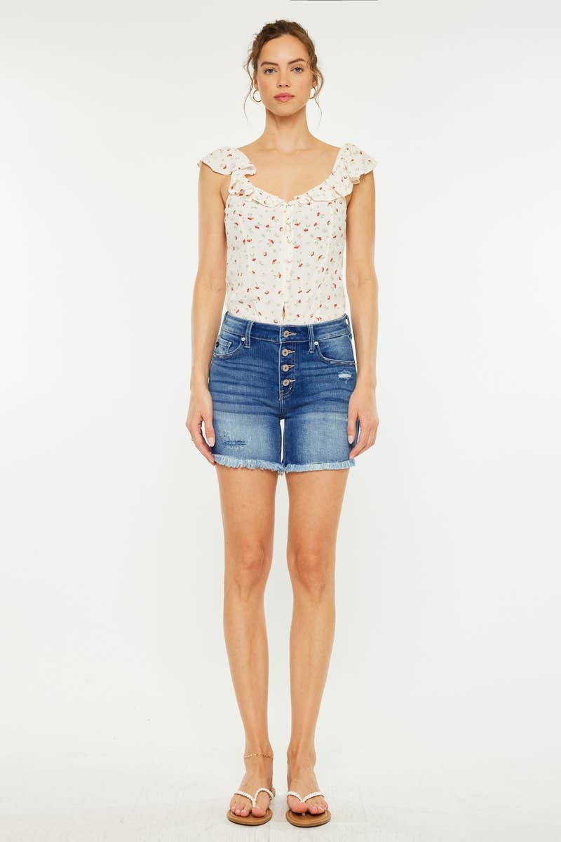 KanCan Jasmine Mid Rise Shorts