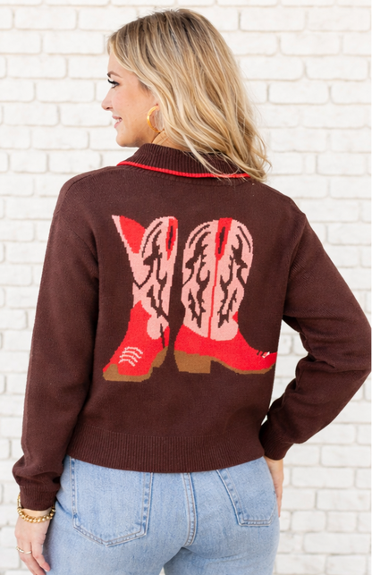 Turquoise Haven Double Horseshoe Sweater