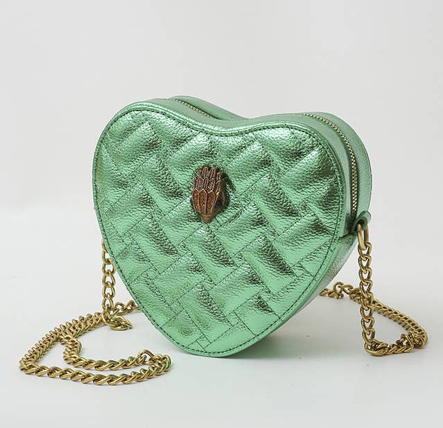 Quilted Valentine's Heart Crossbody Bag