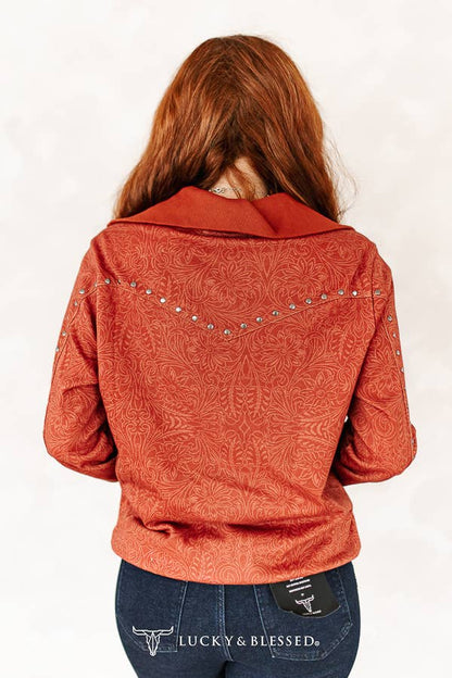 LUCKY & BLESSED Vintage Studded Pull Over
