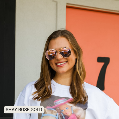 SHAY - Women's Polarized Large Hair Friendly Aviator