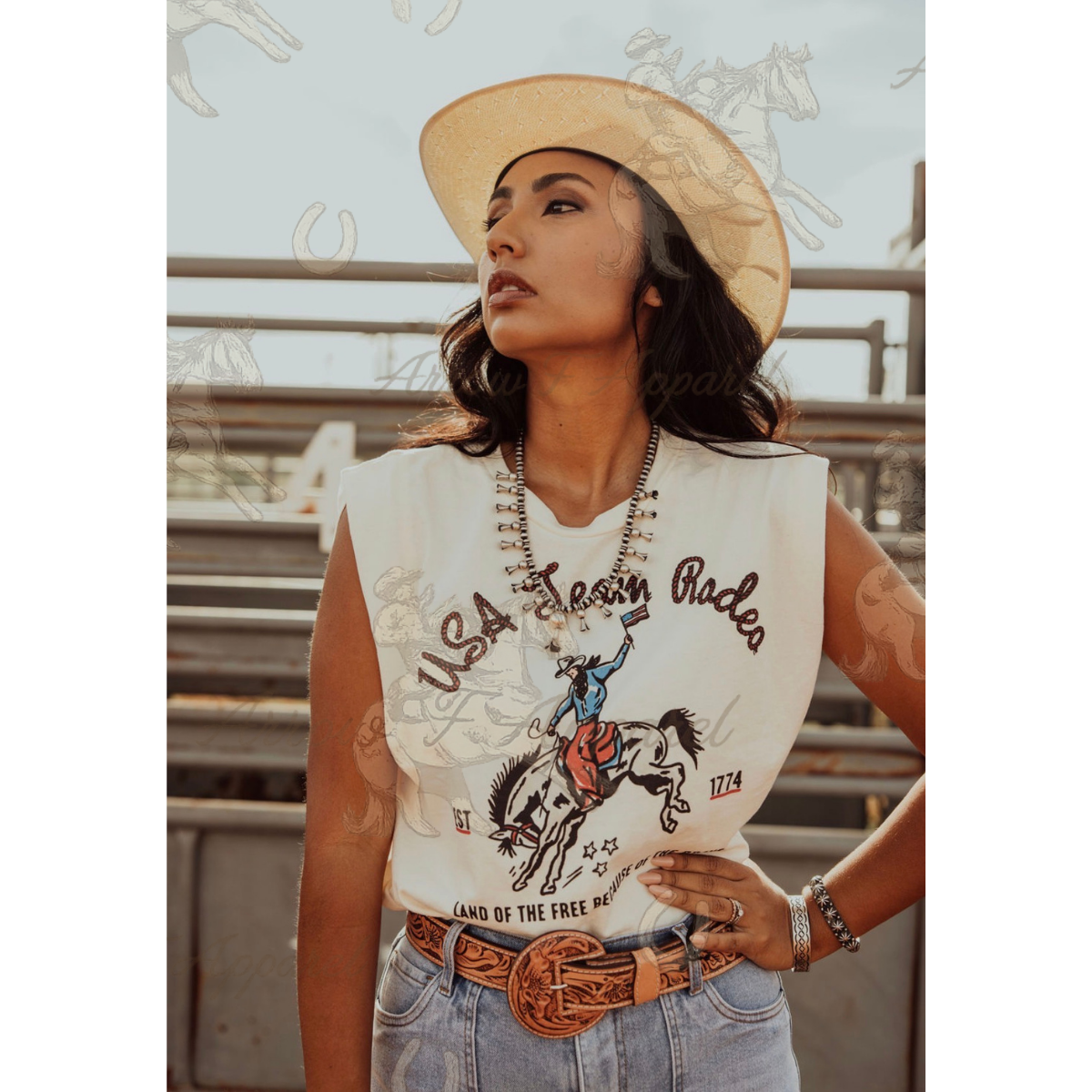 USA Team Rodeo Western Graphic Tank