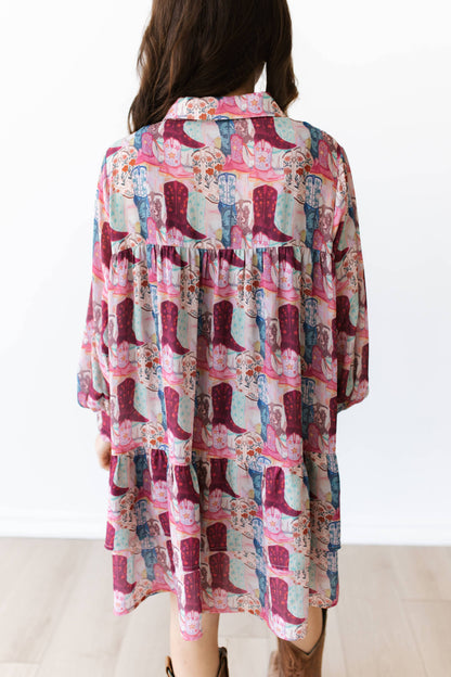 Turq Haven Funky Boot Dress