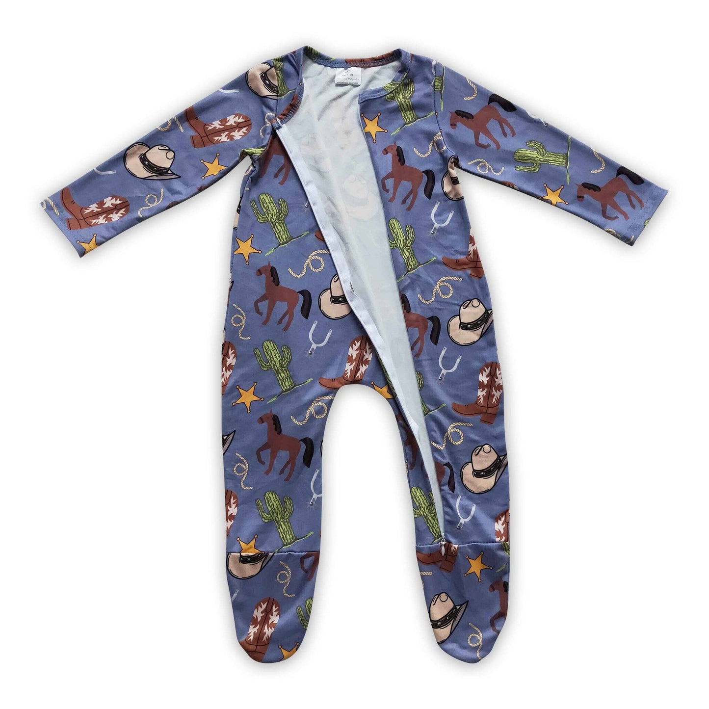Boots Horse & Hats Baby Footed Pajamas