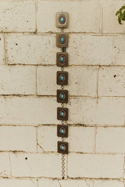 LUCKY & BLESSED Vintage Turquoise Concho Belt