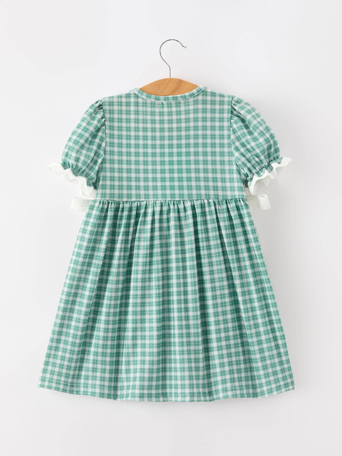 Girl's Western Plaid Horse Embroidered Dress
