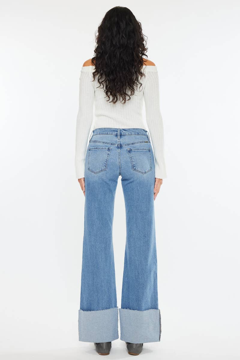 KanCan Emma Mid Rise Wide Flare Jeans