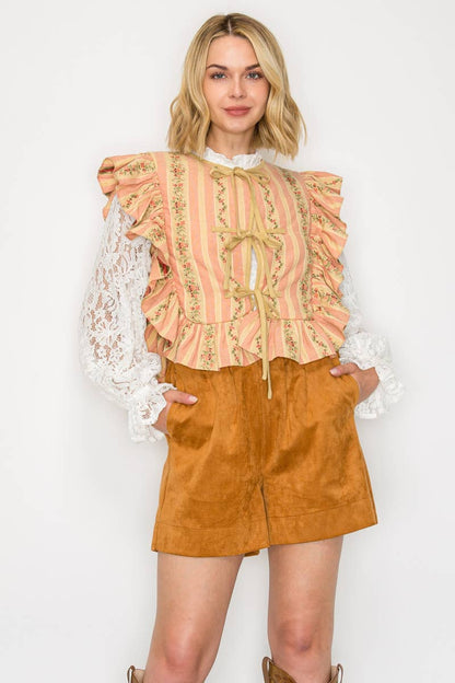 Vintage Wall Paper Quilted Vest