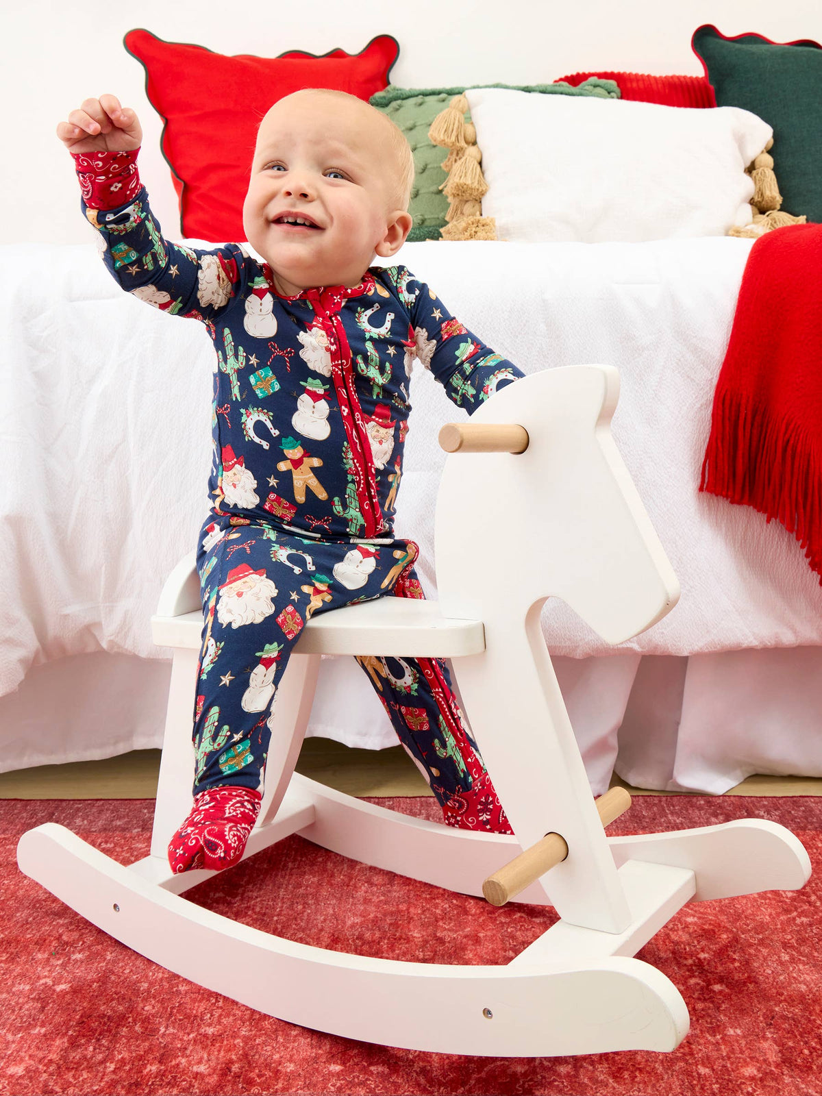 SoftSnooze™ Baby Santa Footie Pajamas