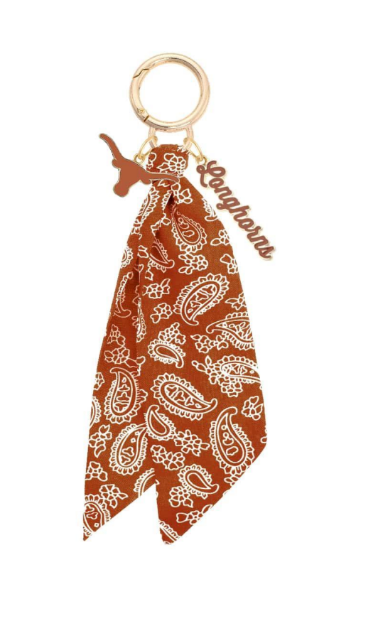 Canvas Style Texas Longhorns Logo Bandana Bag Charm