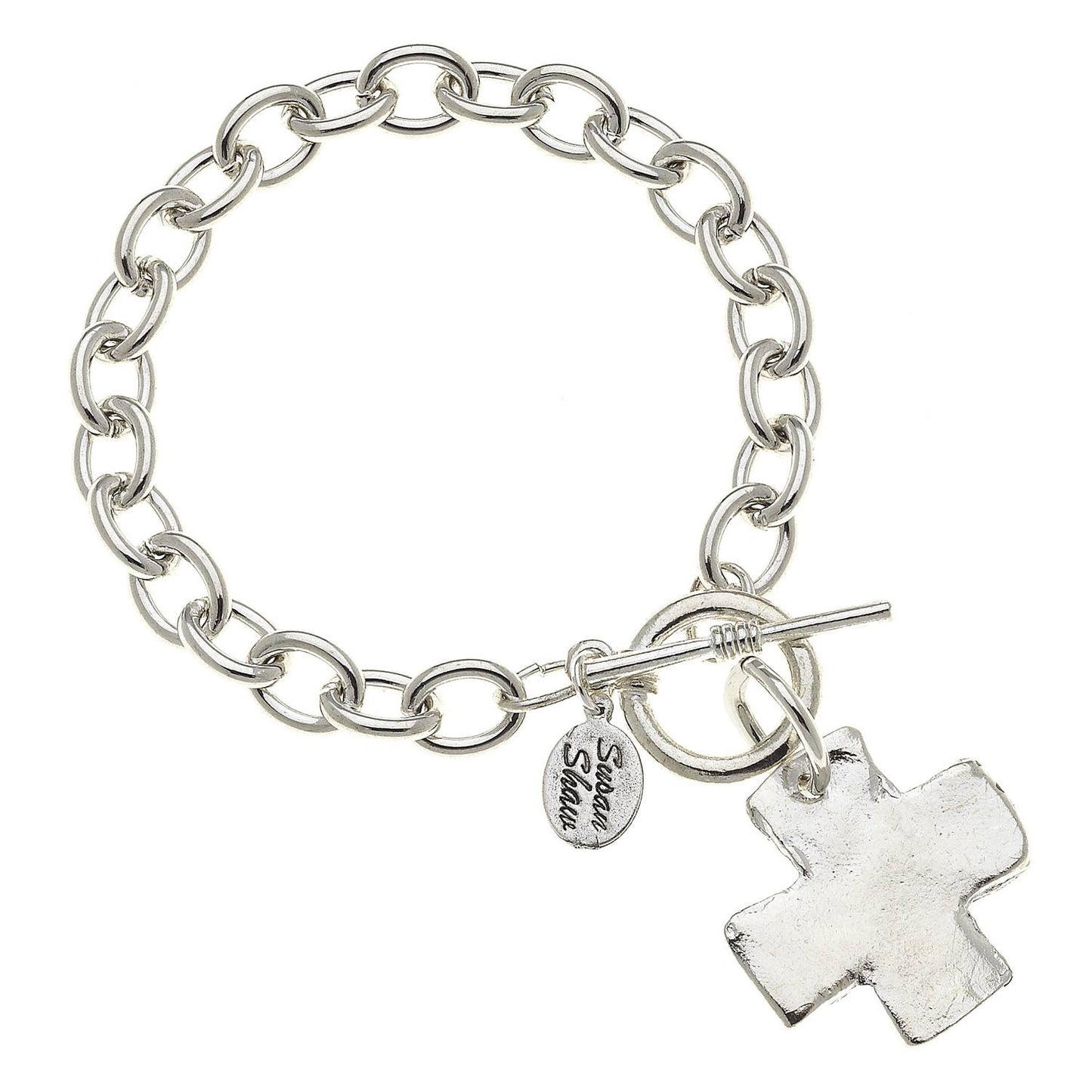 Susan Shaw Silver Cross Bracelet