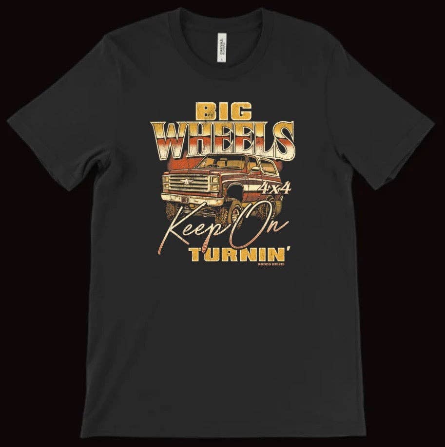 Black Big Wheels Tee