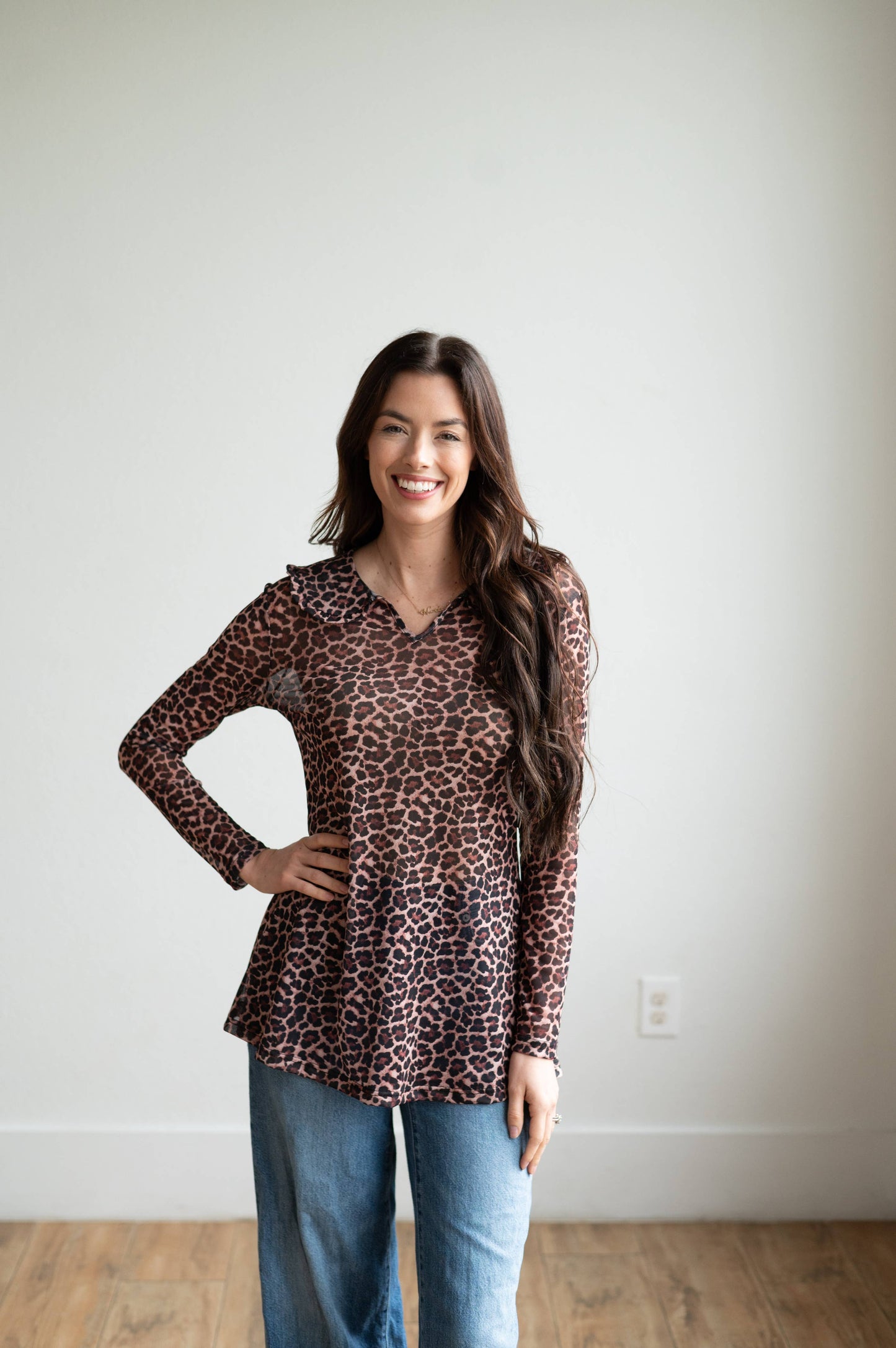 Peter Pan Cheetah Layering Top