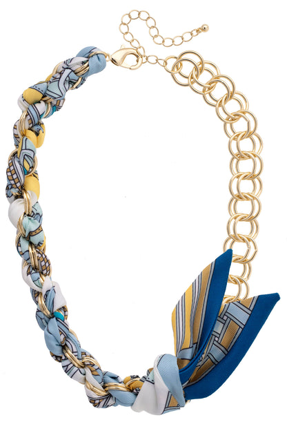 Canvas Style Scarf Necklace