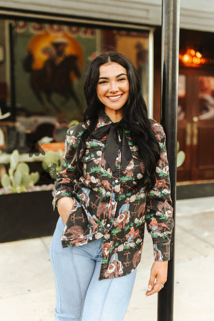 Brushy Pop Blouse