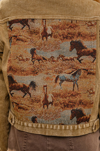 Western Tapestry Denim Jacket