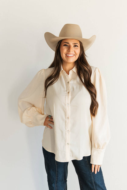 Ivory Button Up Blouse