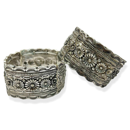 Silver Metal Stretch Bracelet