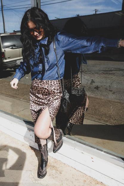 Highway Blues Bow Tie Blouse