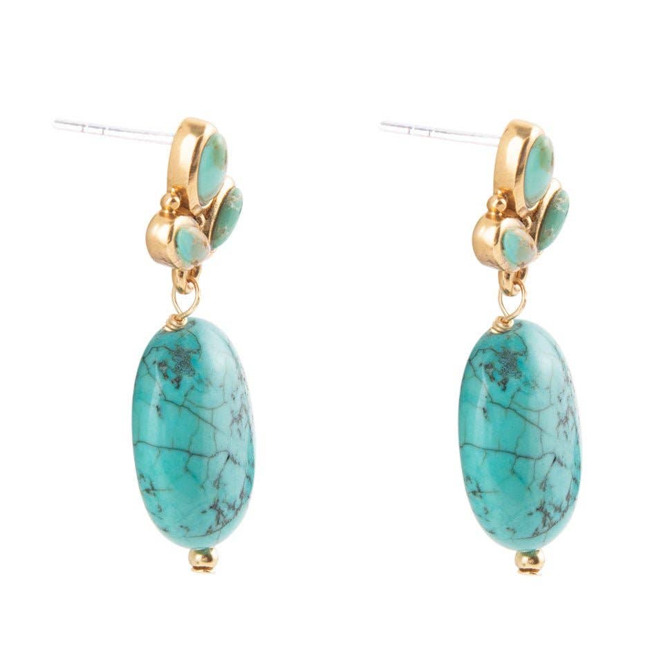Barse Eternal Turquoise Drop Earrings