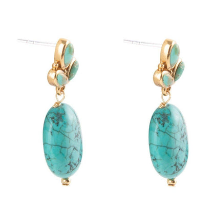 Barse Eternal Turquoise Drop Earrings