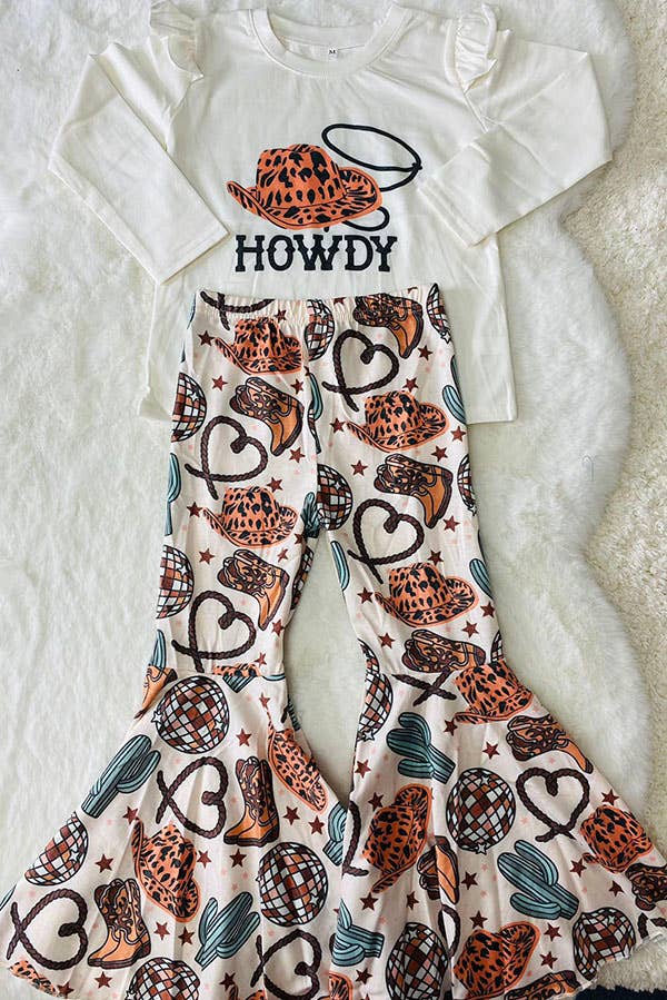 HOWDY top & bell bottom girls sets