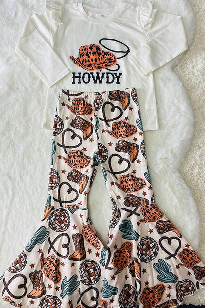 HOWDY top & bell bottom girls sets