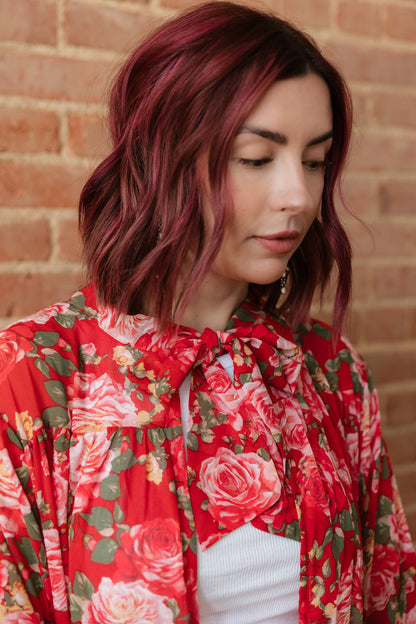 Red Rose Kimono