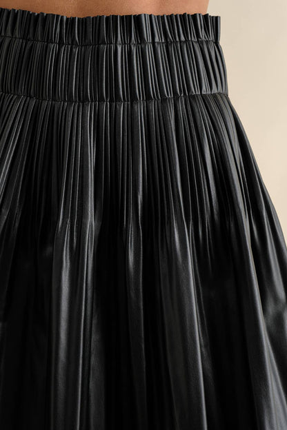 Lined Faux Leather Mini Skirt