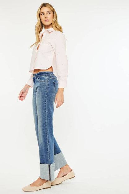 KanCan Sierra Mid Rise Wide Leg Jeans
